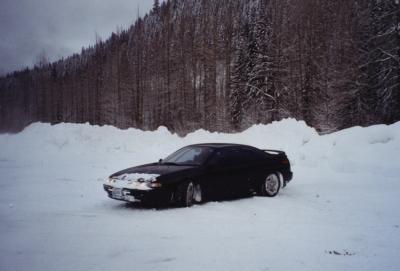 Ebony SVX plastered with snow