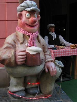 pink beer guy, Prague