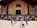 Watching parade in the shade of the Jesuit Mission