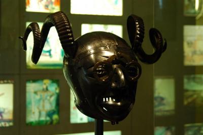 The museums signature piece, Henry VIIIs Horned Helmet 1514