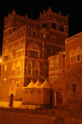 Old Town Sanaa, night