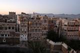 View from the Arabia Felix Hotel of Old Sanaa at dawn