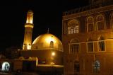 Qubbat al-Mahdi Mosque at night, Old Town Sanaa