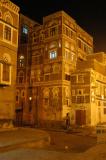 Old Town Sanaa at night