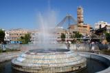 Fountain on Al-Tahrir Square, the focal point of the newer part of Sanaa