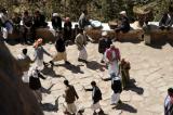 Men dancing at Dar al-Hajar