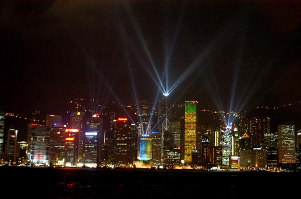 Laser & Light Show seen from Kowloon