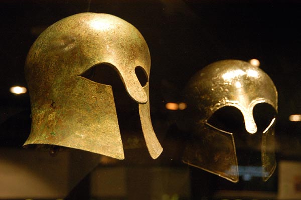 6th C. BC Bronze Corinthian helmet