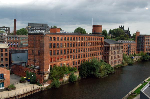 View of factories along the canal in Leeds from the Royal Armouries