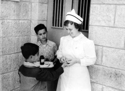 Nurse Mary Jeanne Grupp and Patient