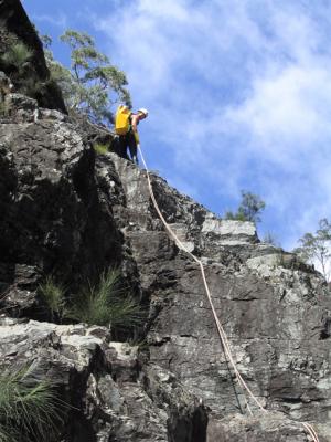 Dr Michael abseiling