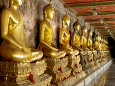 The gilded Buddha figure of Wat Suthat