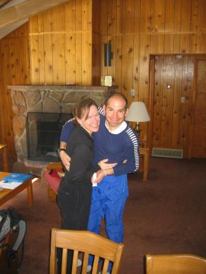 Vicki and Joe at the cabin