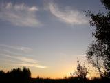 sunset over farm -- sept--23--2004