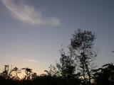 sunset over farm -- sept--23--2004