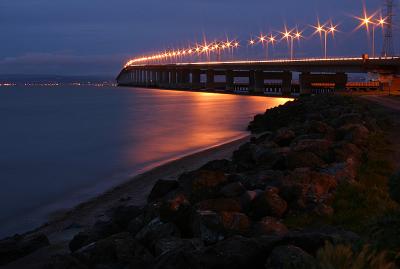 San Mateo Bridge, Twilight*by Garrett Lau