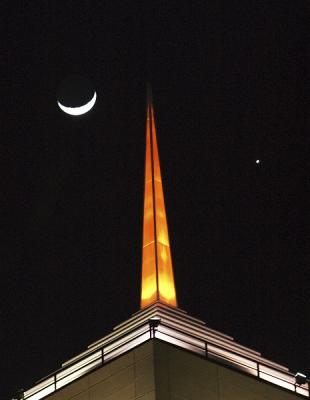 Spire and Moon by Paul Sumi