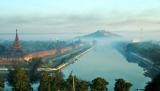The Royal Palace, its Moat, and Mandalay Hill *