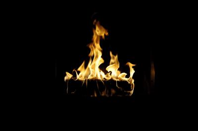 log fire
