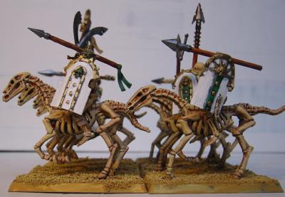 Side view of Horsemen