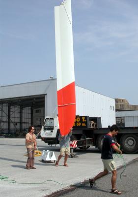 Mise  l'eau du trimaran Groupama 2