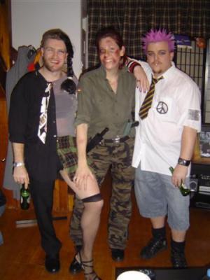 Clint as a he/she, Tia was an army chick and Jarrod was punk.  Check out Clint's killer pins or even pin..