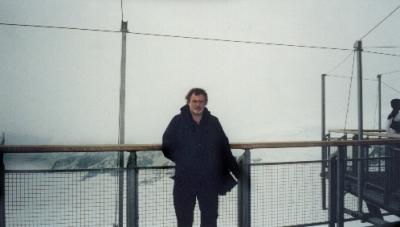 Richard at the top of Jungfrau. This is the highest, generally accessible point in Europe (11,723 ft.).