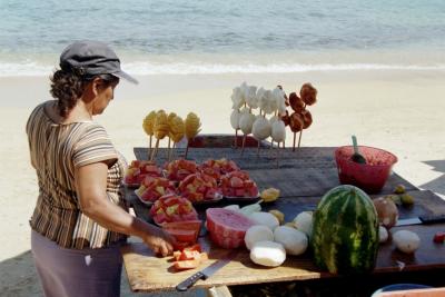 Fruit vendor - Isla Roqueta - Acapulco