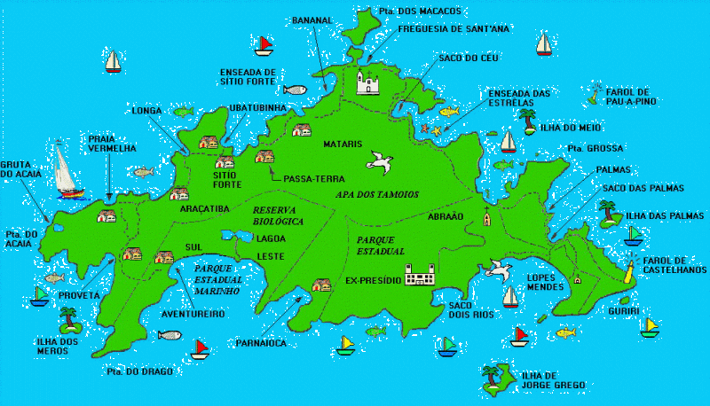 Map of Ilha Grande