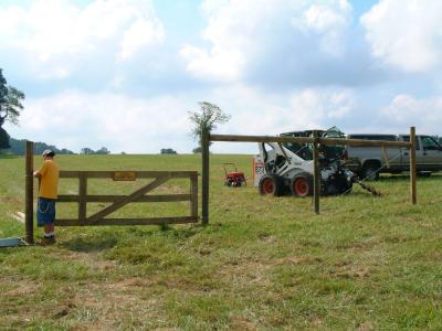 Gate to enter fenced area