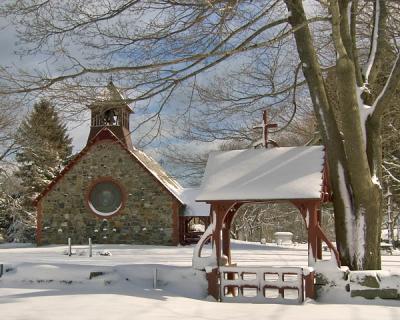 Church in snow