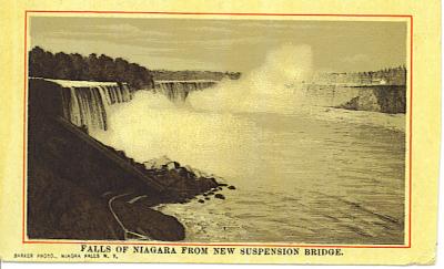 Falls of Niagara from the new suspension bridge