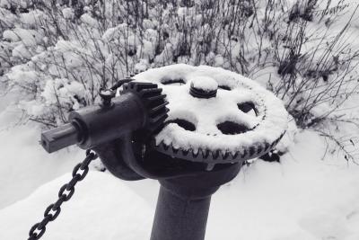 wheel in  the snow