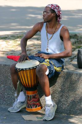 Bongo Player in Washington Square Park
