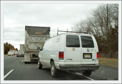 The exit was blocked so this driver had to cut me off ...
