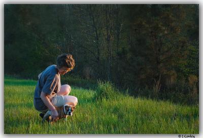 Carol and Hannah at Sunset