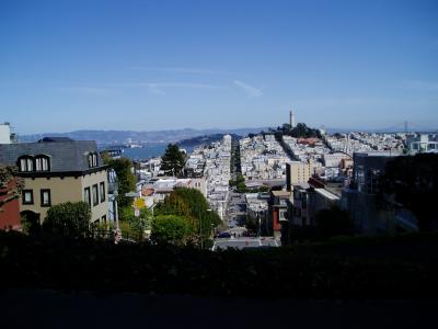 the top of Lombard (sp?) St.