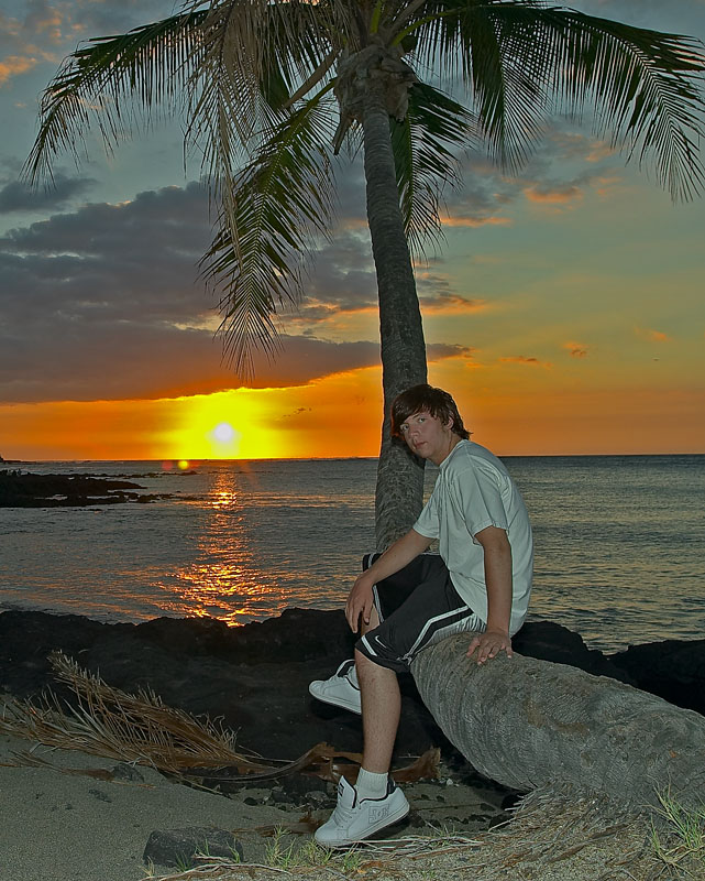 My son Casey - Kona Sunset