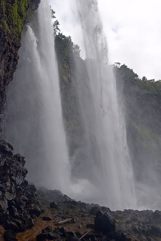 Under Wailua Falls