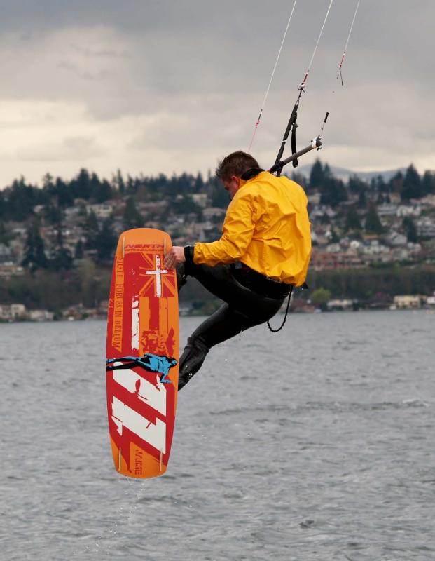 Kiteboarding on Lake Washington