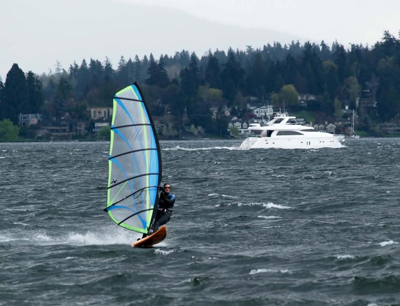Windsurfing on Lake Washington
