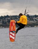 Kiteboarding on Lake Washington