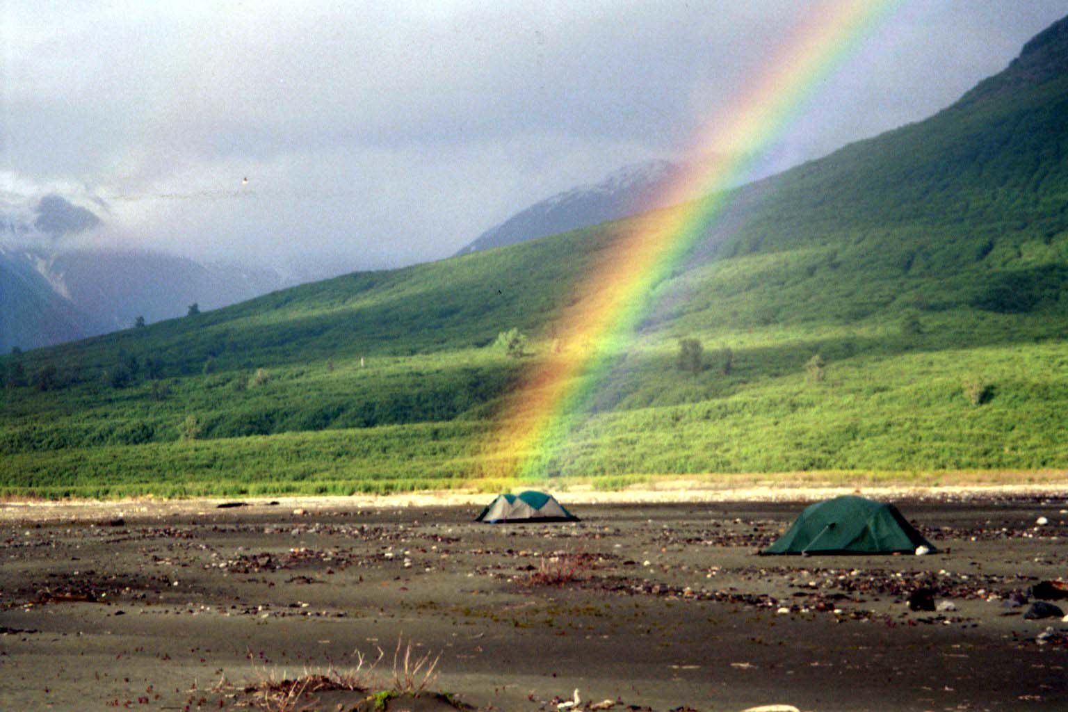 Camp near the Varigated Glacier