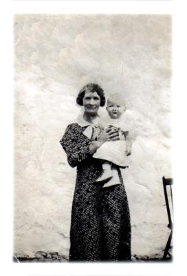 Margaret Taylor  holding Claire.