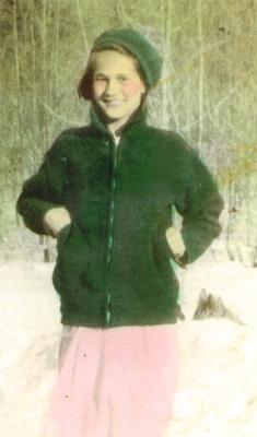 ma. in her favorite hat and jacket