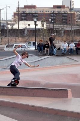Skater catching an edge