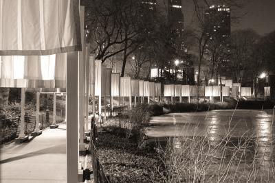 Stroll by the Gates at night