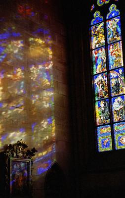 Light Entering Cathedral, Prague, Czech Republic