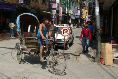A rickshaw at the Thamel
