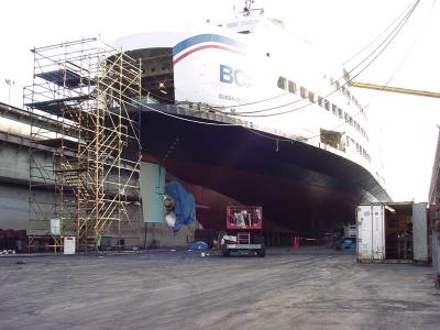 Coquitlam in drydock